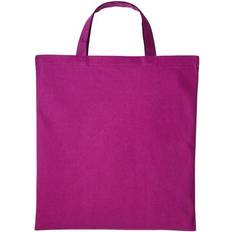 Purple Fabric Tote Bags Nutshell Cotton Short Handle Shopper