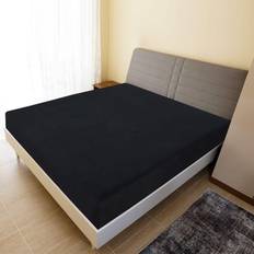Hoeslakens vidaXL Hoeslaken Jersey 180x200 cm Katoen Zwart