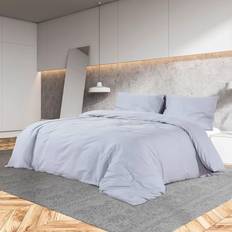 Hemtextil vidaXL Bäddset 155x220 bomull Påslakan Grå (220x220cm)