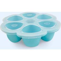 Blue Baby Food Containers & Milk Powder Dispensers Beaba Multi Portion Food Containers 6 x 90ml, Baby Food Storage, Blue