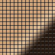 Alloy Alloy - Mosaic tile massiv metal Titanium Amber mirror copper 1.6mm thick Mosaic-Ti-AM