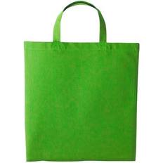 Green Fabric Tote Bags Nutshell Cotton Short Handle Shopper