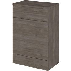 Toilets Hudson Reed Fusion WC Unit with Coloured Worktop 600mm Wide Brown Grey Avola