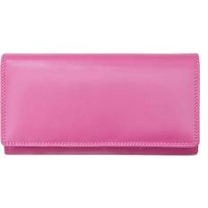 Pink Primehide Leather Purse - RFID Blocking - Matinee Sized Card Holder Wallet