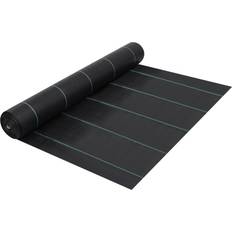 Feuilles Anti-Mauvaises Herbes vidaXL Weed And Root Control Mat Black 2x5 m Pp