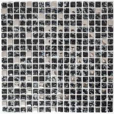 HUH Mosaik Square Crystal Mix Black/Silver Xic 1099 Pris/Ark 30x30cm
