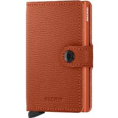 Secrid textured leather anti-theft wallet with RFID protection, Orange.