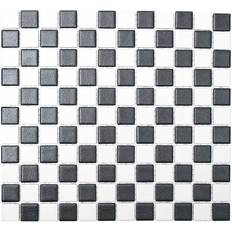 Mosaik Antislip Schack Svart/Vit Halkfritt 2.5X2.5 Cm