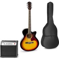 Gitarr förstärkare Max Showkit elektrisk akustisk gitarr pack sunburst El akustisk gitarr pack sunburst med förstärkare och stämapparat