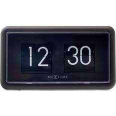Rektangulär Klockor Nextime Flip Black Väggklocka 18cm