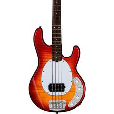 Music man stingray Sterling By Music Man StingRay Ray34 Flame Maple Electric Bass Heritage Cherry Burst