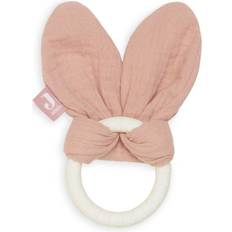 Roze Bijtspeelgoed Jollein siliconen bijtring bunny ears roze