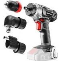 Power drill Graphite Cordless drill Power 18V, removable chuck 10 mm, plus angle adapter and adapter