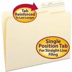 Office Supplies Reinforced File Folder, 2/5 Tab, Position Printed Tabs Letter