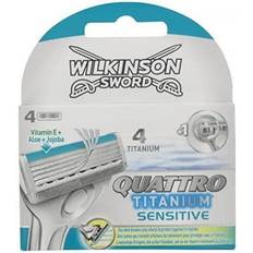 Wilkinson quattro titanium Wilkinson Sword Quattro Titanium Sensitive Blad Titanium Sensitive. 4 stycken 4 stycken