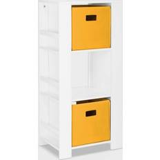 Gold Bookcases Book Nook Collection Cubby Storage Tower Bookshelves with 2