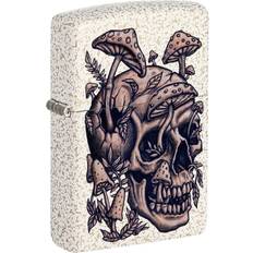 Zippo Bensin Tändare Zippo Skullshroom Design Mercury Glass Pocket Lighter