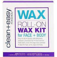 Roll on wax kit + Easy Personal Roll-On Waxer Kit Set Easy Hair Removal At Waxing