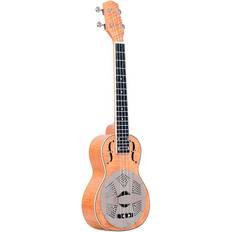 Resonator Gold Tone Tenor-Scale Curly Maple Resonator Ukulele With Gig Bag Natural