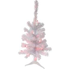 Pink Decorative Items Northlight 2 Pre-Lit Woodbury White Pine Slim Christmas Tree Christmas Tree