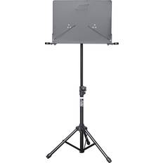 Porte-documents Audio 2000s Premium Sheet Music Stand with Tripod Base and Book Plate, Black