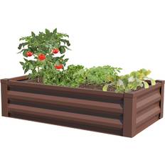 Panacea 12 H X W X 24 D Steel Raised Garden Bed Brown