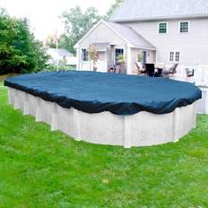 Pool Mate Heavy-Duty 15 ft. x 30 ft. Oval Imperial Blue Winter Cover