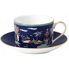 With Saucer Cups Wedgwood Wonderlust Blue Pagoda Tea Cup 15cl