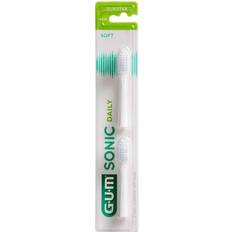 GUM Sonic Daily Soft Brush Head White 2-pack