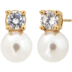 Edblad Luna Studs S Earrings - Gold/Pearls/Transparent
