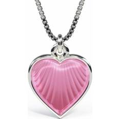Heart Necklace - Silver/Pink