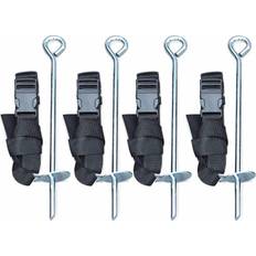 Accessoires de Trampoline Sweeek Kit d'ancrage pour trampoline 4 sardines de fixation et sangles Compatible toutes tailles