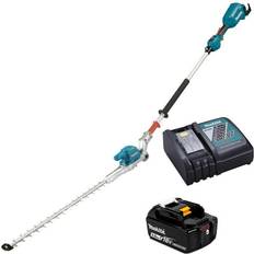 Telescopic Shaft Hedge Trimmers Makita DUN500W lxt 18v LiIon Brushless Pole Hedge Cutter Trimmer 1 x5ah Battery