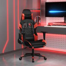 vidaXL Sedia Da Gaming Con Poggiapiedi Nero E Rosso In Similpelle