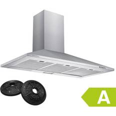 Cappe aspiranti Ciarra Cooker Hood 2pcs Carbon Filters 370m3/h -201SS90 90cm