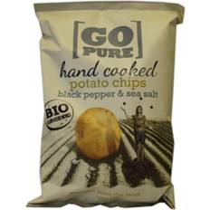 Snacks på tilbud Go Pure Chips med salt peber økologiske