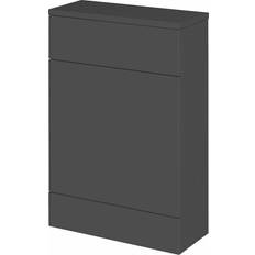 Hudson Reed Fusion Compact WC Unit with Coloured Worktop 600mm Wide Gloss Grey