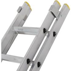 Extension Ladders Loops 26 Rung Aluminium Double Section Extension Ladders & Stabiliser Feet 3.5m 6m