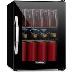 Klarstein m Onyx refrigerator 2 glass door Transparent, Schwarz