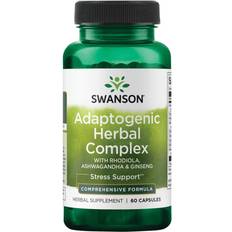 Swanson Adaptogenic Herbal Complex with Rhodiola, Ashwagandha & Ginseng 60 pcs