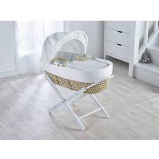 White Bassinetts Kid's Room Kinder Valley Palm Moses Basket with Folding Stand 18.5x33.9"