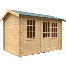 12x8w The Henley Plus 44mm Cabin L3550 x W2350 mm Solid Wood/Softwood/Pine Natural