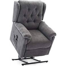 Black Sitting Furniture Fabric Electric Rise Recliner Sofa Armchair