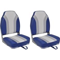 VidaXL Camping Chairs vidaXL Foldable Boat Chairs 2 pcs High Backrest