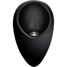 Sort Urinaler Uridan Cadet GVC-9-S900 Urinal med vertikal tilslutning. Glasfiber. Deep Black