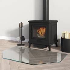 Ethanolkamine reduziert vidaXL Fireplace Glass Plate Hexagon 80x50 cm