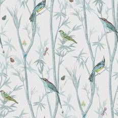Next Design Chinoiserie Bird Trail Duck Egg Wallpaper