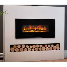 Fireplaces LivingAndHome Livingandhome 42 inch LED Electric Wall Mounted Fireplace 7 Flame Colours with Freestanding Leg
