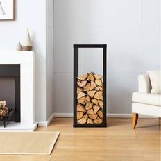Square Black Firewood Log Rack
