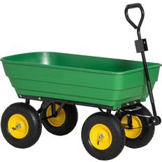 OutSunny Garden Cart Trolley Dump Wheelbarrow Trailer Truck